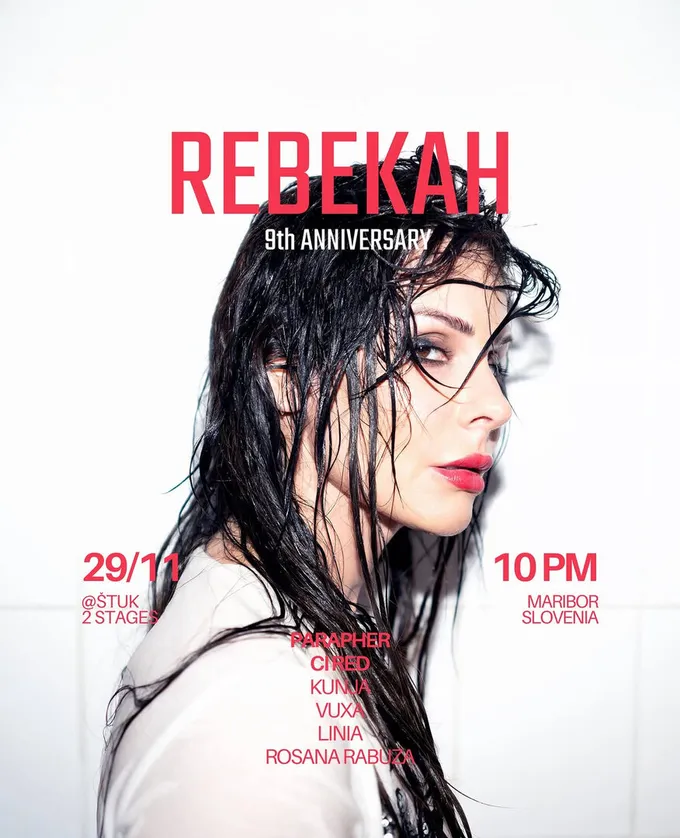HUSHHUSH — Rebekah — 9th Anniversary, 29. 11. 2025, Štuk Maribor